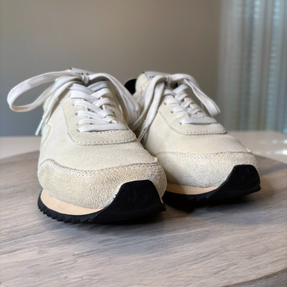 Rag & Bone Retro Runner Sneakers Off White Suede Nylon EU 36.5 US 6 Women’s - Picture 5 of 10